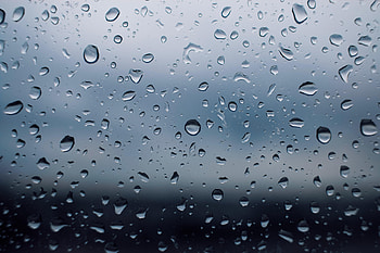 Rain, Drops, Macro, Glass HD wallpaper