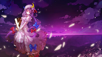 anime, cherry blossom petals, girl, Night time, Pink dress HD wallpaper
