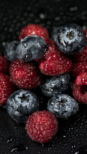 Vegetarian treasures, Berry delights, Vibrant sushi, Nature's bounty HD phone wallpaper