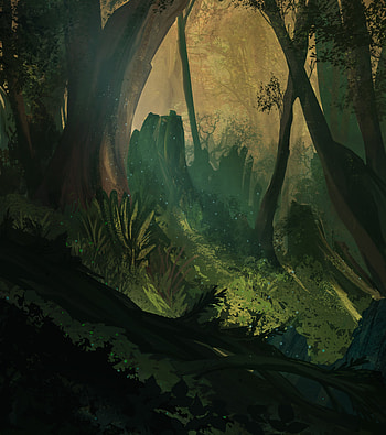 Trees, Art, Forest HD phone wallpaper