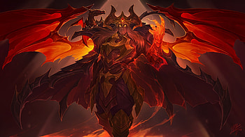 League of legends, swain, warrior, art HD wallpaper