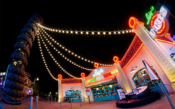 tire shoppe, night, low angle, lights, store, tires HD wallpaper