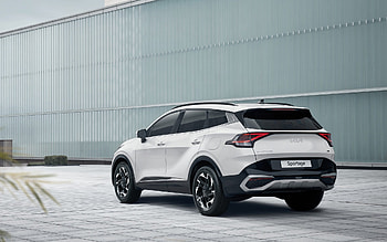 Kia Sportage, 2022, rear view, exterior, crossover, new white Sportage 2022, Korean cars, Kia HD wallpaper