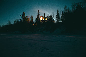 Nature, Night, Forest, Starry Sky, Asylum, Refuge HD wallpaper