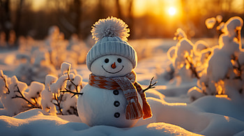 Winter Wonderland: Festive Snowman Christmas & New Year Scene, winter, snow, Christmas, New Year, snowman HD wallpaper