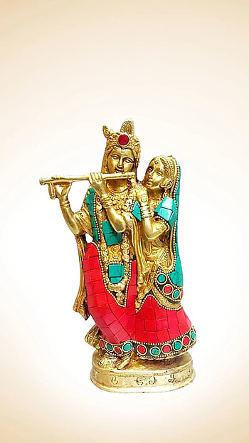 Radha Krishna , Statue, Lord Krishna HD phone wallpaper