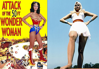 Giantess Wonder Woman, WW, Wonder Woman, Giantess, Lynda Carter HD wallpaper