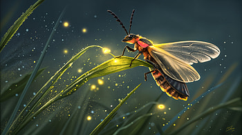 Enchanted Firefly: A Stunning Ultra, firefly (bug), insect, grass, nature, bioluminescence HD wallpaper