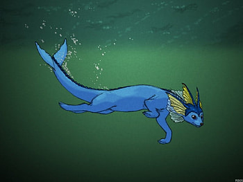 The Great Deep, swimming, vaporeon HD wallpaper