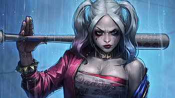 Little Monster Harley Quinn , harley-quinn, superheroes, supervillain, artwork, artstation HD wallpaper