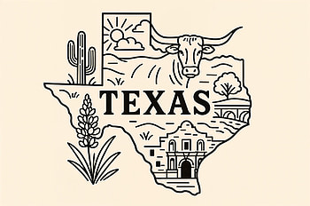 Texas Ultra – Iconic Lone Star State Design, Texas, map, cactus HD wallpaper
