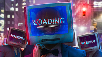 No Signal Monitor Suit Guys , monitor, artist, artwork, digital-art HD wallpaper