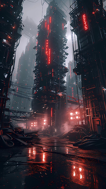 Towers, post apocalyptic, planetscape, city HD phone wallpaper