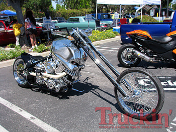 Skull, chrome, bike, custom, show HD wallpaper