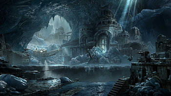 Rise of the Tomb Raider™ - Official Steam Trading Card, winter, concept art, cave HD wallpaper