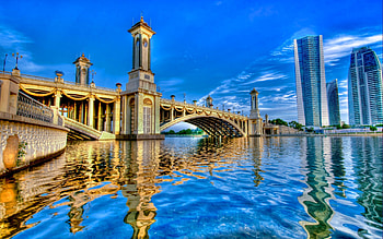 Landscape, Rivers, Bridges HD wallpaper