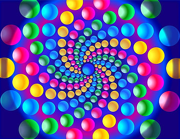 Colourful Balls, swirly, balls, colourful, orbs, spheres HD wallpaper
