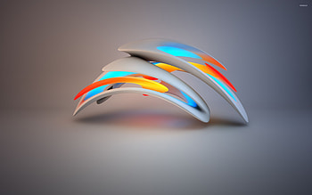 Colorful paint on the gray shape HD wallpaper