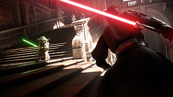 Yoda Vs Darth Vader Star Wars Battlefront 2, star-wars-battlefront-2, ea-games, pc-games, xbox-games, games, 2017-games, darth-vader, yoda HD wallpaper