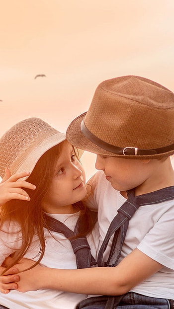 Friendship Whatsapp, Cute, Kids Couple HD phone wallpaper