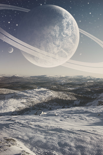 Winter, Universe, Snow, Surface, Planet HD phone wallpaper