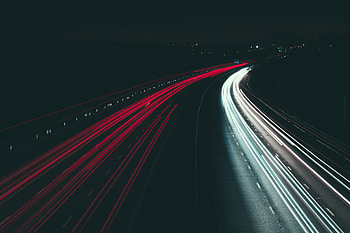 Cities, Night, Shine, Light, Road, Turn, Markup HD wallpaper