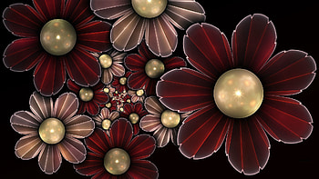 Abstract, Background, Flower, Lines, Shadow HD wallpaper