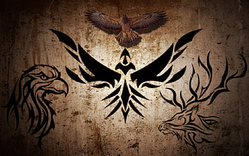 Spirit Tribals, native, elk, spirit, hawk, eagle, animals, tribal HD wallpaper