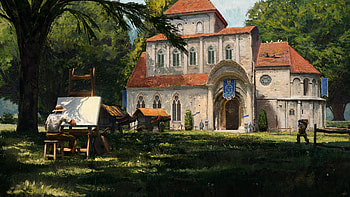 Northshire Abbey, World of Warcraft, Warcraft, fantasy, flower, sunny HD wallpaper