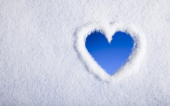 Snow Heart, snow, heart, love HD wallpaper