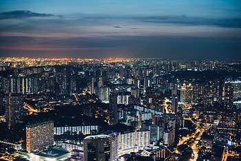 Cities, Building, View From Above, Night City, City Lights HD wallpaper