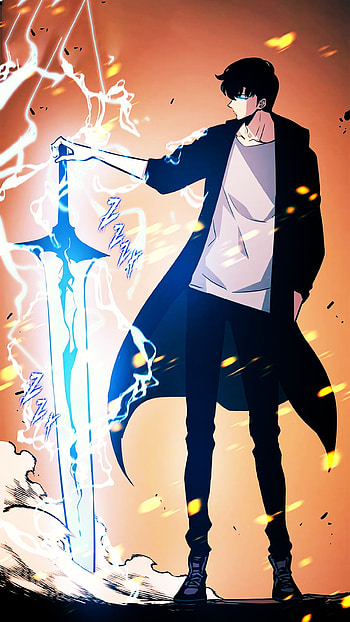 Solo leveling, only i level up, jeju island, baron longsword, korean, shadow army, level 100, shadow lord, hunter, mangwa, shadow monarch, raid, sung jinwoo HD phone wallpaper