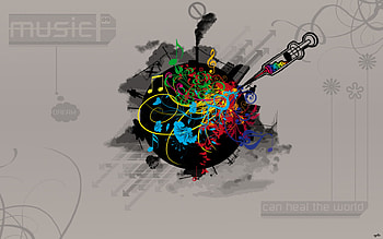 music world, colors, world, music, syringe HD wallpaper