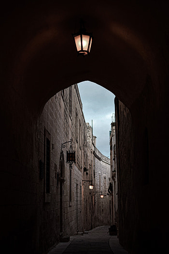 Architecture, Building, Dark, Arch, Lane HD phone wallpaper