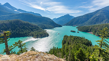 Diablo Lake, North Cascade mountains HD wallpaper
