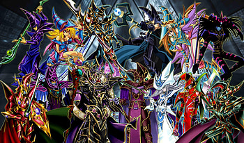 Magician Team, DM, Yu Gi Oh, Dark Magician, Dark Magician Girl HD wallpaper