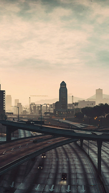 Grand Theft Auto 5, City game, Street, GTA V HD phone wallpaper