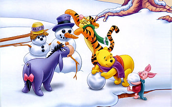 Tigger, Tigger winter , Backgrounds, Animation HD wallpaper