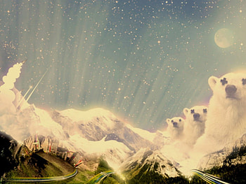planet of the bears, excellent art, awesome HD wallpaper