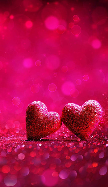 Glitter Hearts, Hearts HD phone wallpaper