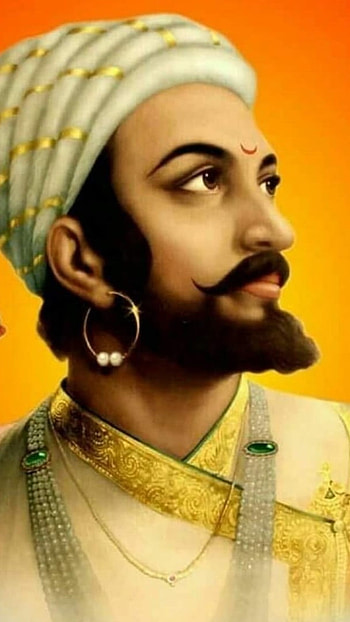 Shivaji Maharaj Live, Orange Background HD phone wallpaper