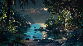 Island Paradise: A Stunning Escape, island paradise, beach, night, tropical, landscape HD wallpaper