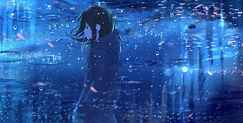 Anime Girl Reflection Water, anime-girl, anime, artist, artwork, digital-art HD wallpaper