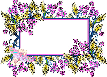 Flower Frame With Text Box, White, pink, low pink, green HD wallpaper