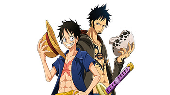 One piece, anime boys, Monkey D. Luffy, Trafalgar D. Water Law HD wallpaper