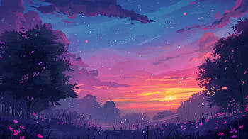 Dreamy Dawn Landscape, dawn HD wallpaper