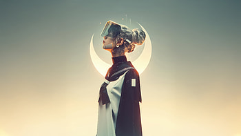 Girl Wearing Vr, artist, artwork, art, digital-art, ai HD wallpaper