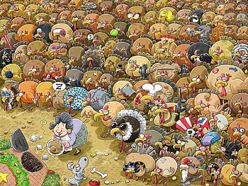 Turkey Invation, holiday, funny, turkey, humorous, puzzle HD wallpaper