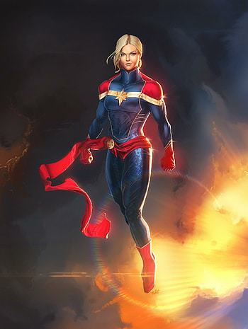 Ms. Marvel, Comics superheroine, Beautiful Captain Marvel HD phone wallpaper