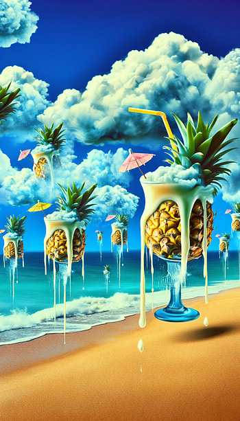 Tropical Pina Colada Dream, beach, tropical, cocktail HD phone wallpaper